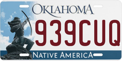 OK license plate 939CUQ
