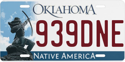 OK license plate 939DNE
