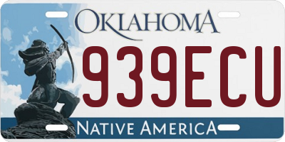 OK license plate 939ECU