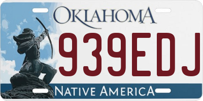 OK license plate 939EDJ