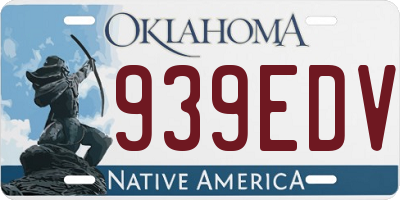 OK license plate 939EDV