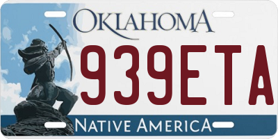OK license plate 939ETA