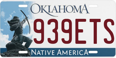 OK license plate 939ETS