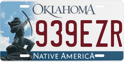 OK license plate 939EZR