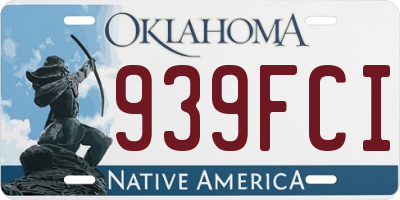 OK license plate 939FCI