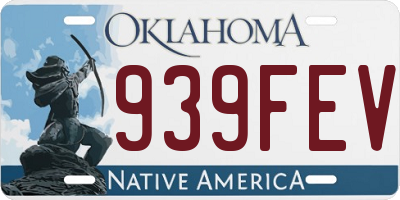 OK license plate 939FEV