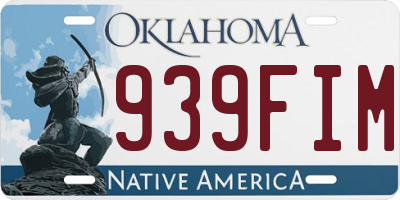 OK license plate 939FIM