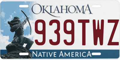 OK license plate 939TWZ