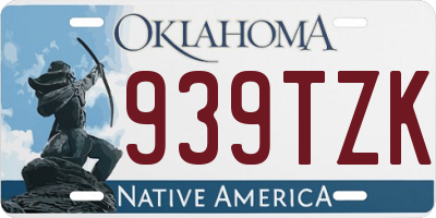 OK license plate 939TZK