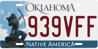 OK license plate 939VFF