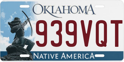 OK license plate 939VQT