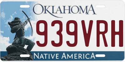 OK license plate 939VRH