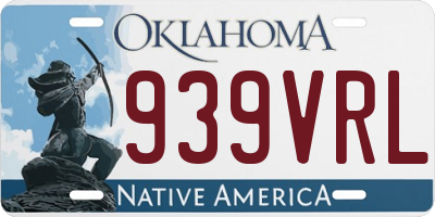 OK license plate 939VRL