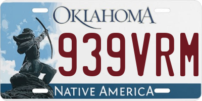 OK license plate 939VRM