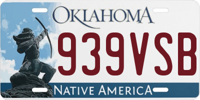 OK license plate 939VSB