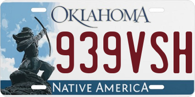 OK license plate 939VSH
