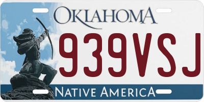 OK license plate 939VSJ