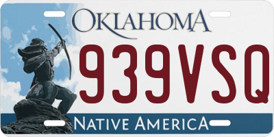OK license plate 939VSQ