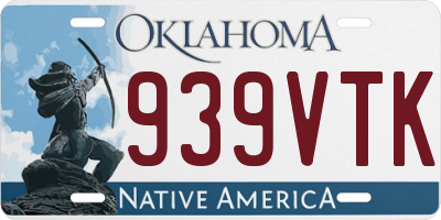 OK license plate 939VTK