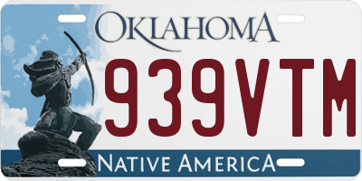 OK license plate 939VTM