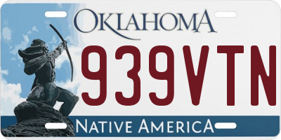 OK license plate 939VTN