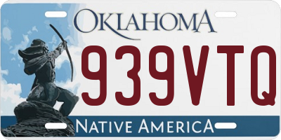 OK license plate 939VTQ