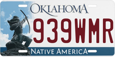 OK license plate 939WMR