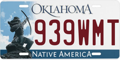 OK license plate 939WMT