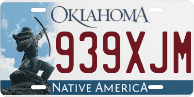 OK license plate 939XJM