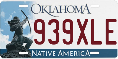 OK license plate 939XLE