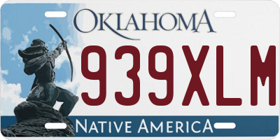 OK license plate 939XLM