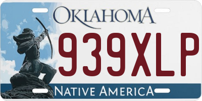 OK license plate 939XLP