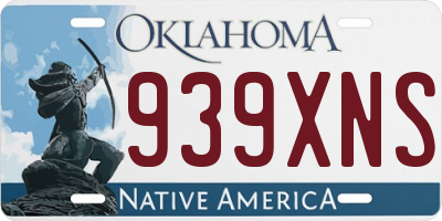 OK license plate 939XNS