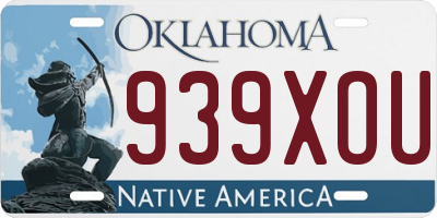 OK license plate 939XOU