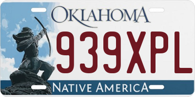 OK license plate 939XPL