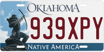 OK license plate 939XPY