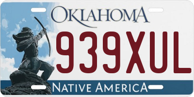 OK license plate 939XUL