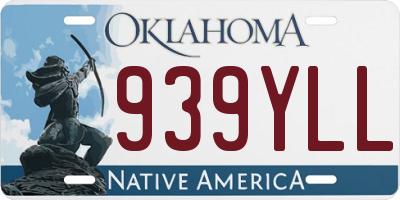 OK license plate 939YLL