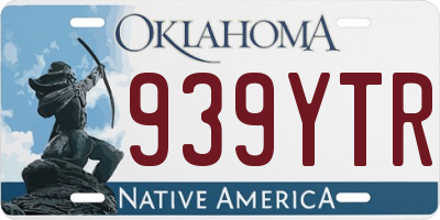 OK license plate 939YTR