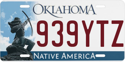 OK license plate 939YTZ