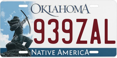 OK license plate 939ZAL