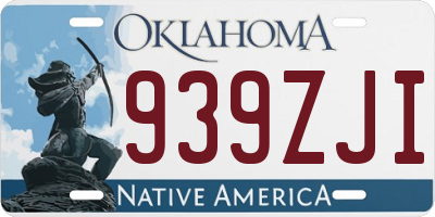 OK license plate 939ZJI
