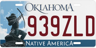 OK license plate 939ZLD