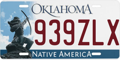 OK license plate 939ZLX