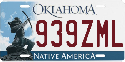 OK license plate 939ZML