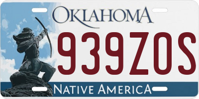 OK license plate 939ZOS
