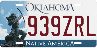 OK license plate 939ZRL