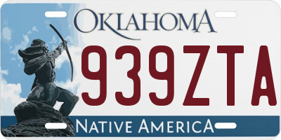 OK license plate 939ZTA