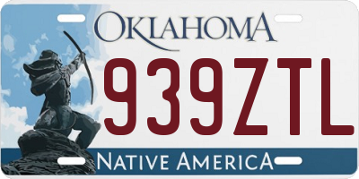OK license plate 939ZTL