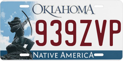 OK license plate 939ZVP